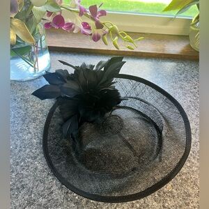 Elegant Black Feather Fascinator Headband - Perfect for Weddings & Events